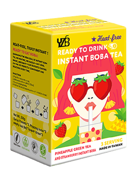 Passion Fruit Green Tea And Mango Instant Boba