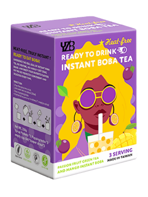 Pineapple Green Tea And Strawberry Instant Boba